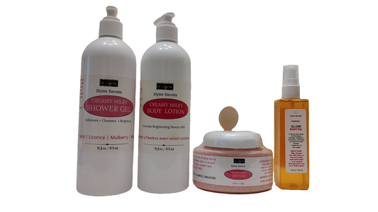 CREAMY MILKY BRIGHTENING BODY CARE KIT + OIL
